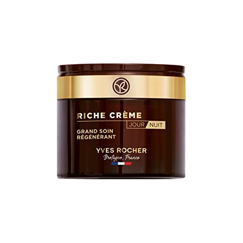Yves Rocher-Crema de Día y Noche Riche Creme-Gran Tratamiento Extra-Regenerante Antiarrugas-Nutrición Intensa, Piel luminosa-75ml