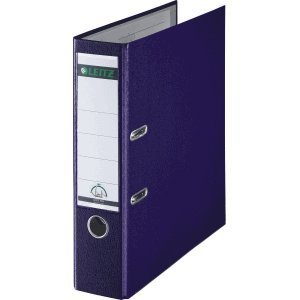 Leitz 1010 Qualitäts-Ordner Plastik breit, mit patentierter 180º-Präzisionsmechanik (nachtblau, 5er Sparpack | 8cm Breit)