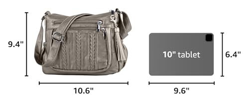 Image of ELDA Purses for Women Pocketbooks Soft PU Leather Ladies Crossbody Purse Multi Pocket Shoulder Bag