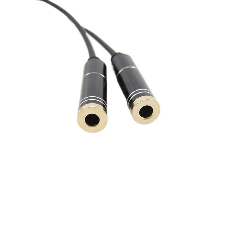 Splitter per cuffie per computer da 3,5 mm maschio femmina a 2 doppi 3,5 mm maschio femmina microfono AUX audio cavo splitter cuffie (n. 1)
