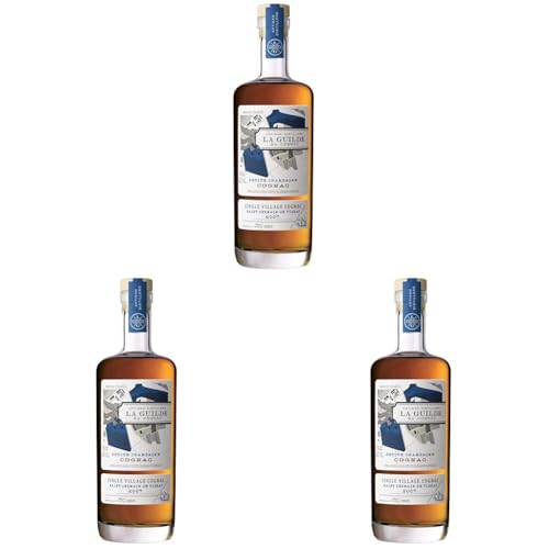 La Guilde du Cognac - Cognac Petit Champagne 700ml, 42% - Edición Limitada con Denominación de Origen Controlada - Cosecha 2007 - Coñac con acabado largo y cálido, El embalaje puede variar