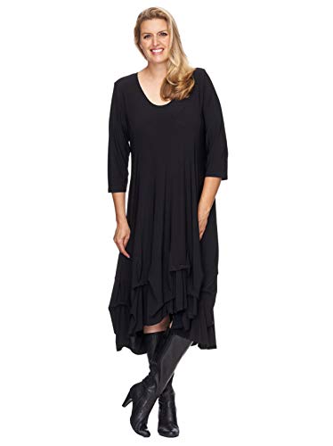 Magnau00ae Damen Tunika Kleid mit Raffungen, extravagant, Top Trendfarben Farbe schwarz, Größe 48/50