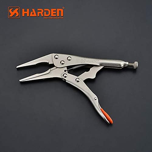 Harden 9" Long Nose Lock-Grip Pliers, Strong Alloy Steel, Round Head Clamp, Adjustment Knob - Professional Series 560622 B 4