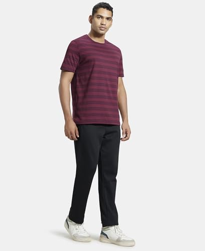 Image of Jockey 2717 Men's Super Combed Cotton Rich Striped Round Neck Half Sleeve Regular Fit T-Shirt