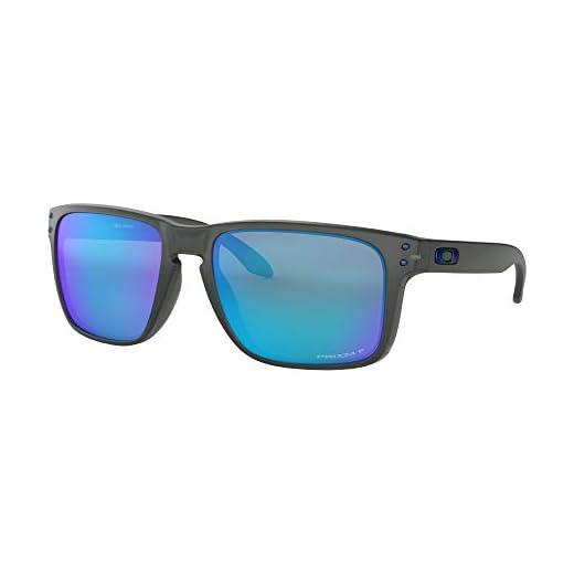 Oakley Óculos de sol Holbrook XL cinza fumê com lente polarizada Prizm Sapphire 59 mm, Cinza fumê com lente polarizada Prizm Sapphire, tamanho �nico