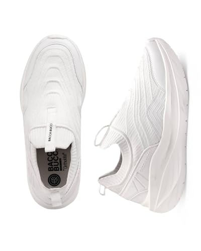 Image of Bacca Bucci EaseOn Walking Shoes for Men | Slip-On Sneakers with Stretch Knit Upper | Ortholite Comfort Insole | Lightweight EVA Sole | Daily Walking, Travel & Casual Wear