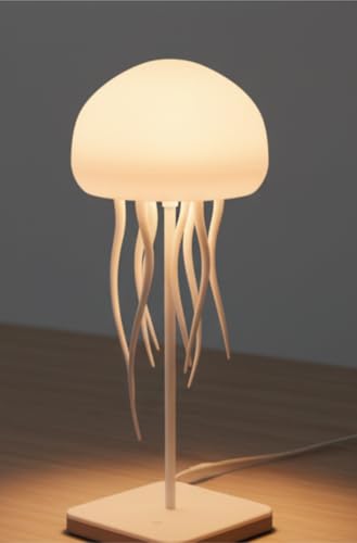 Jellyfish Table Lamp, Reachable Design, Decorative Lighting with Tentacles