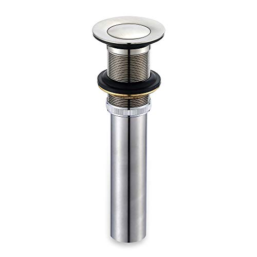 Decor Star PU-003-TB-V2 1 1/2" Bathroom Faucet Vessel Vanity Sink Pop Up Drain Stopper Without Overflow Brushed Nickel