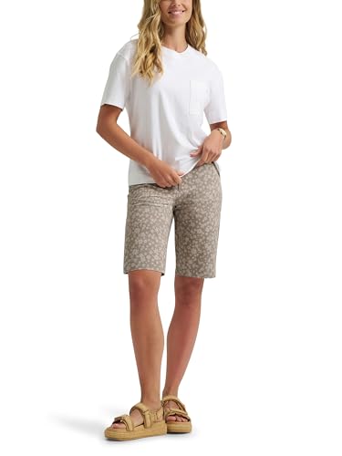 Lee Women's Legendary 9" Chino Bermuda Short, Mushroom/Salina Stone Floral, 20 — view 6