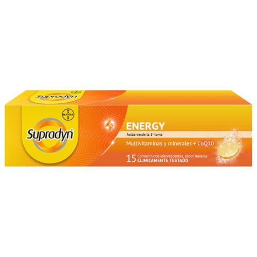 Supradyn Energy Multivitaminas para Todos con Vitaminas, Minerales y Coenzima Q10, Ayuda a Activar y Mantener tu Energía y Reducir el Cansancio, 15 Comprimidos (Paquete de 1)