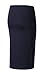 Urban CoCo Women's Elastic Waist Stretch Bodycon Midi Pencil Skirt (as1, Alpha, x_l, Regular, Regular, Navy Blue)