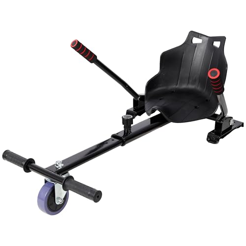 Hoverboard Kart Seat Attachment Accessory for 6.5 8 10 Self Balancing Scooters Adjustable Frame Length and Handlebar Control Buggy Attachment Hover Board Go Kart for Kids and Adults