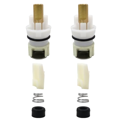 RP25513 2pcs New Faucet Stem Assembly with RP4993 Rubber Seat and Spring for Delta Two Handle Faucet Repair Kit Double-Handle Universal Faucet Cartridges for Smooth Wroking and Easy Installation