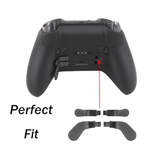 Image of 4 Pcs Elite Control Paddles for Xbox One Elite Controller, Elite Controller Metal Paddles for Xbox One Elite Series 2 /Elite 2 Core Controller, Paddles for Xbox Elite Series 2 Controller(Black)