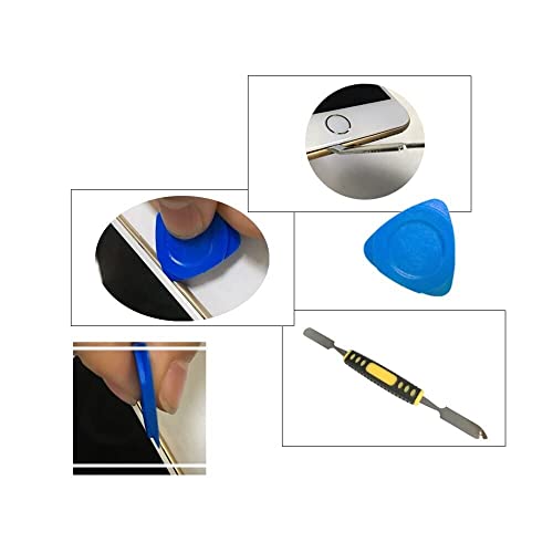 Image of Mobile Repairing Pry Tool Kit Meshiv 3 Dual Ends Metal Spudger & 2 Plastic Guitar Picks Pry Opener for Laptop, Tablet, Mobile, smartphone Opening Repair Tool (5 IN 1 Laptop Repairing Tool Kit)