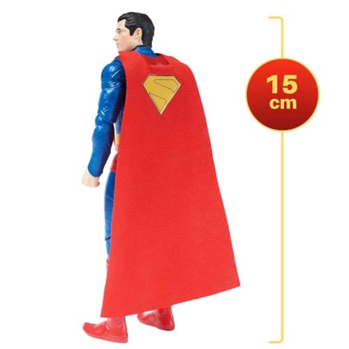 DC Comics, SUPERMAN 15-cm Action Figure, Authentic SUPERMAN Movie Styling, Super Heroes Kids’ Toys For Boys and Girls Aged 4 and Up