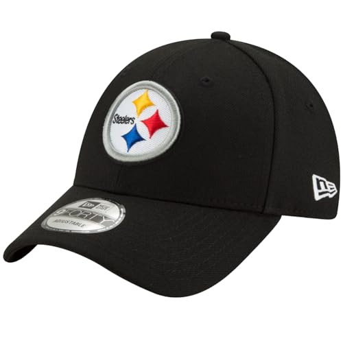Consejos para Comprar Gorra Steelers al mejor precio. 46 New Era NFL The League 9Forty Team Color Alternate Ajustable Strapback Gorra Gorra Talla única, Pittsburgh Steelers - negro, One Size