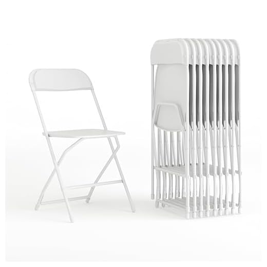 Flash Furniture HERCULES Series 650 lbs capacity Premium Plastic Folding Chair - White (10 Pack)