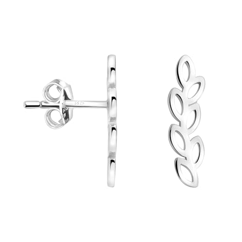 Boucles d'oreilles argent 925 SOFIA MILANI clous d'oreille feuille anti-allergie