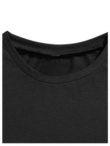 Milumia Girl's 3 Pack Solid Short Sleeve T-Shirts Round Neck Casual Basic Tee Shirts3