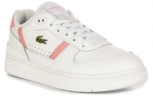 Baskets Lacoste T-Clip femme chaussure de tennis mode blanche à lacets