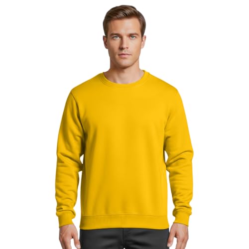 Image of Star and Stripes SMALL GOLD crew neck cotton sweatshirts durable jumpers unisex fitting