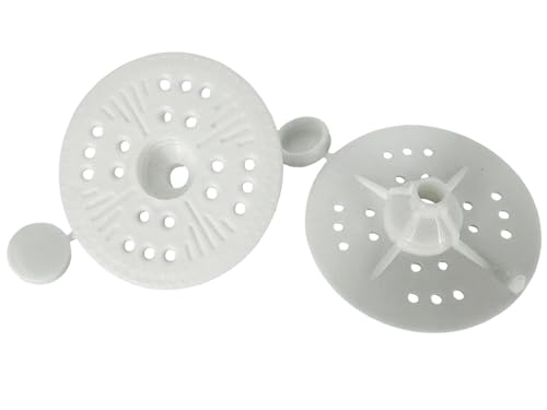 Dämmstoffteller 60mm zur Fixierung und Unterstützung aller Arten von weichen bis mittleren Dämmplatten und Platten, Lastverteilung (100 Stück)