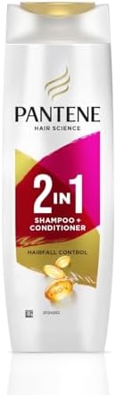 Pantene Advanced Hairfall Solution, 2in1 Hairfall Control Shampoo + Conditioner, Pack of 1, 180ML, Pink