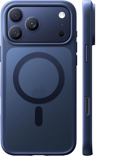 Image of MagPro case for Apple iPhone 17 Pro Max | Magnetic Compatible Protective Cover, Strong Magnetic Adsorption, Shockproof Armor, Scratch Resistant Polycarbonate Hard Back | Translucent Matte Blue