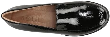 SOUL Naturalizer Womens Luv Slip On Memory Foam Loafer Black Patent 10 W | Image 1