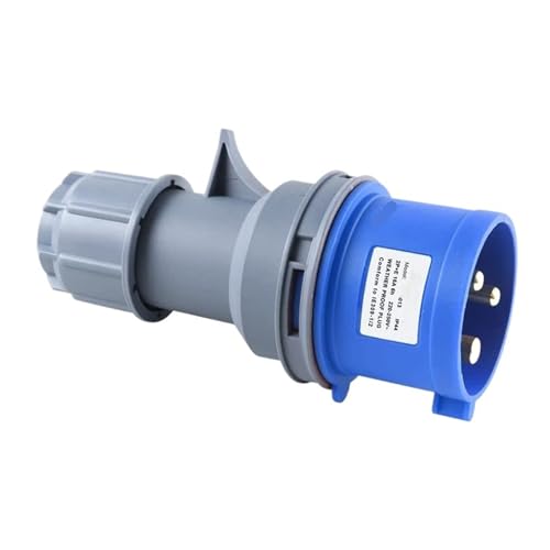 Conector industrial de nailon de 3 pines 16A impermeable para aviación con toma oblicua oculta