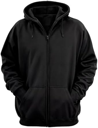 Moletom com Zíper Liso Sem Estampa Blusa de Frio Com Capuz Casaco...