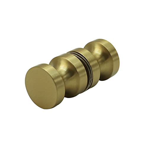 Ckb Anti-Fingerprint Double Sided Shower Glass Door Knob, Brushed Gold With Solid 304 Stainless Steel Door Handle Pull For Bathroom Lock Hardware. #TOP18