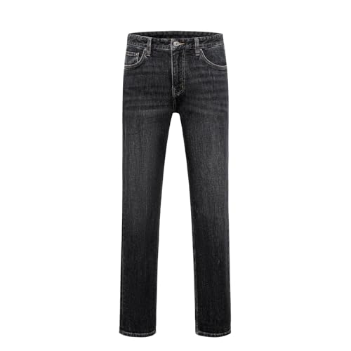 Men's Relaxed Straight Fit Stretch Jeans Mid-Rise Fashion Comfort Flex Denim
