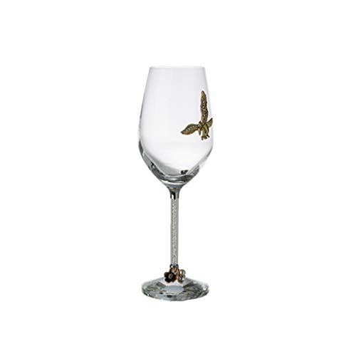 Copas de champán de cristal transparente con mango de vino alargado 2
