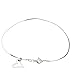 Sterling Silver Heart Charm Serpentine Nickel Free Chain Anklet Italy, 9.5"