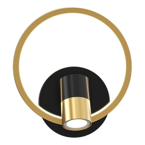 ZLLFHS Apliques de Pared LED Modernos, lámpara de Pared giratoria de Metal LED, luz de Pared Regulable Junto a la Cama Luz de Pared de Lectura Moderna Foco de Pared Ajustable de 360 ​​+ 180 °