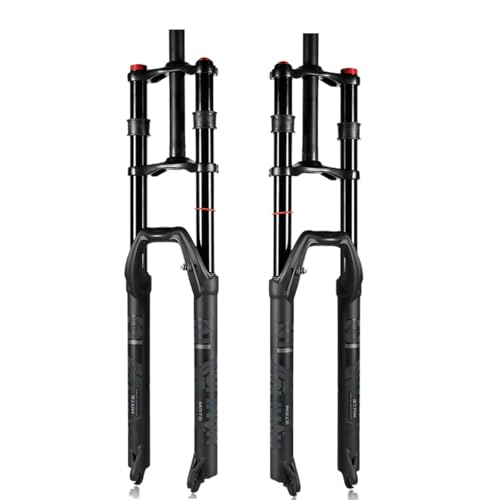 DH マウンテンバイク サスペンションフォーク 27.5/29インチ トラベル 150mm アルミニウム合金 バイクエアフォーク ダブルショルダー スノー フロントフォーク ストレート 1-1/8インチ QR 9mm(29")