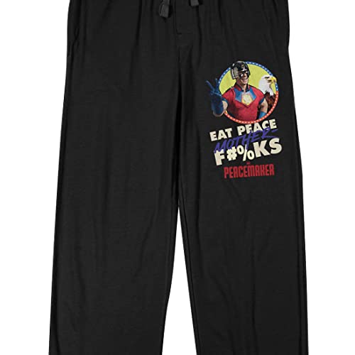 Peacemaker TV Series Eat Peace Men's Black Sleep Pajama Pants2