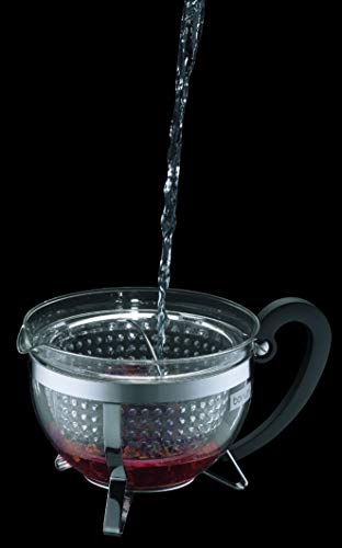 Teekannen Bodum Chambord Set mit Plastikfilter, 1,3 Liter