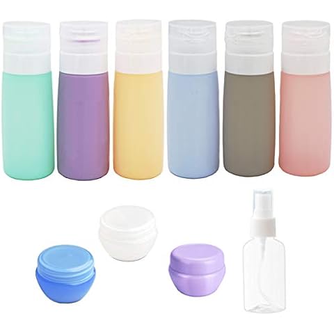 Cinlitek 10Pack Leakproof Silicone Travel Bottles,TSA-Approved Travel Toiletry Bottles for Shampoo Lotion Body Wash-Essential Travel Accessories, Travel Sized Containers for Toiletries Cover