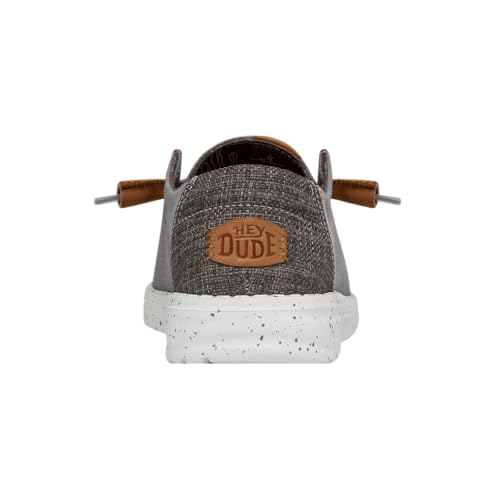 HEYDUDE HEYDUDE Women's Wendy Washed Canvas Grey Size 7 | Women's Shoes | Women's Slip-on Loafers | Comfortable & Light-Weight