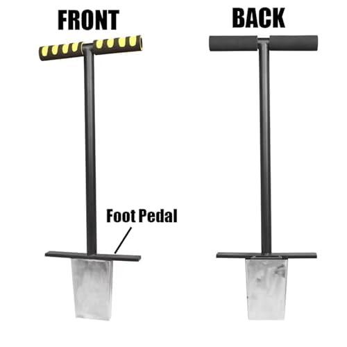 Bodenprobe aus Edelstahl, 68 cm, mit Fußpedal, T-förmiges Design für Rasen, Golfplatz, Gartenarbeit, Landwirtschaft, Wurzeltiefenanalyse und Feuchtigkeitstests