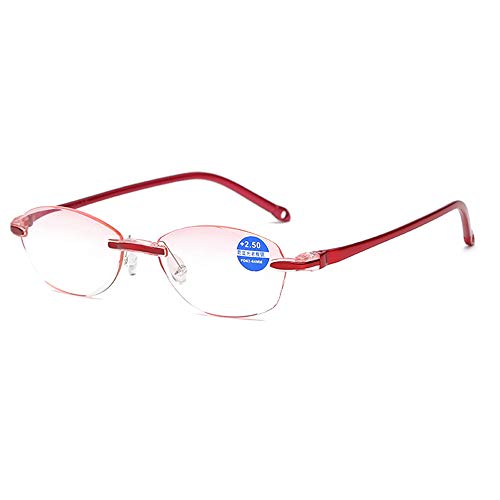 Rongchy Blue Light Blocking Glasses Rimless Reading Glasses Anti Blue Eyeglasses Rays Computer Men Women Reading Glasses +2.50