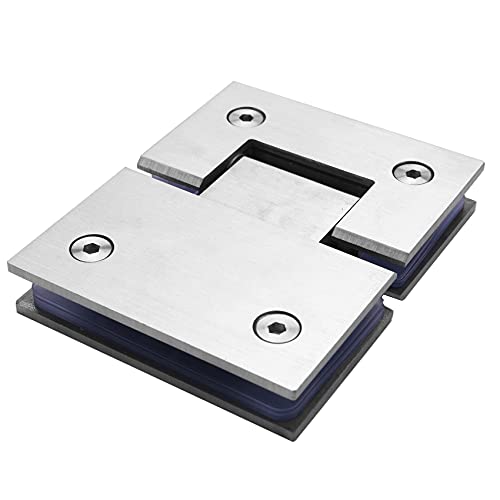 Hausdec Heavy Duty 180 Degree Glass Door Cabinet Showcase Cabinet Clip Glass Shower Door Hinge Stainless Steel Polished - Image 4