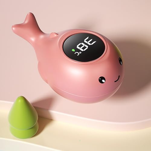ベビーバス水温計 子供用バスデジタル水温計 浴槽温度計 赤ちゃん フローティングおもちゃベビーバスタブ温度計 かわいいクジラの形のバス温度計新生児 安全なフローティング浴槽おもちゃ LED 温度計 フローティングトイ ベビーセーフティ水温計