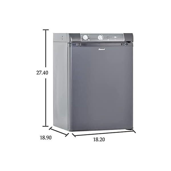 SMETA RV Propane Refrigerator 3 Way Gas 12v Compact Fridge without
