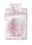 CLEAVEN Kinderbettwäsche 100x135 aus 100% Baumwolle | Baby Bettwäsche 2-teilig für Mädchen und Jungen | Kinder Bettbezug inkl. Kissenbezug 40x60 cm