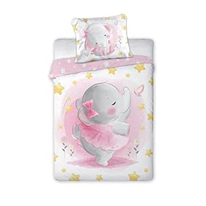 CLEAVEN Kinderbettwäsche 100×135 aus 100% Baumwolle | Baby Bettwäsche 2-teilig für Mädchen und Jungen | Kinder Bettbezug inkl. Kissenbezug 40×60 cm