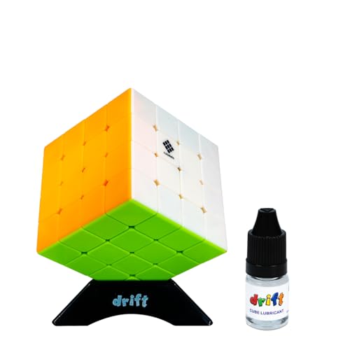 Image of Cubelelo Drift 4x4 with Cube Lubricant and Stand Combo | High-Performance Speed Cube | Adjustable Tension & Smooth Turning | Durable & Reliable | Ideal for All Ages
